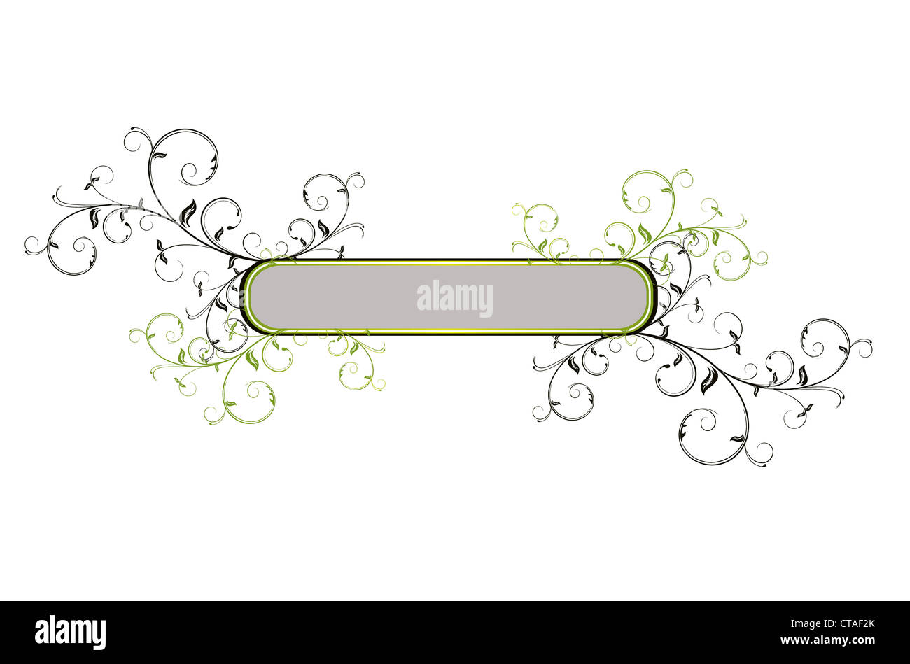 abstract floral frame vector illustration Stock Photo - Alamy