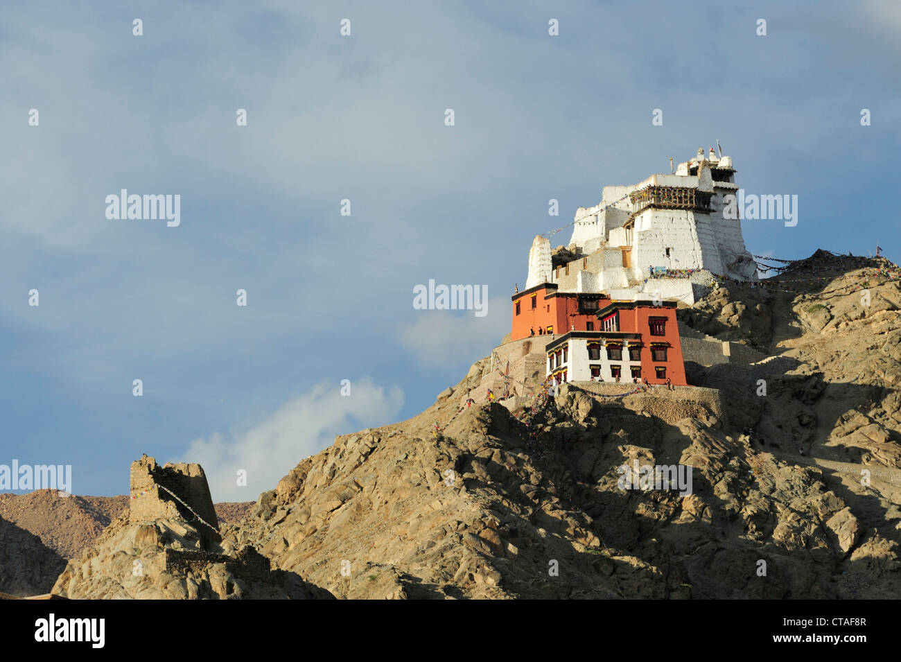 Monastery of Leh, Leh, valley of Indus, Ladakh, Jammu and Kashmir, India Stock Photo