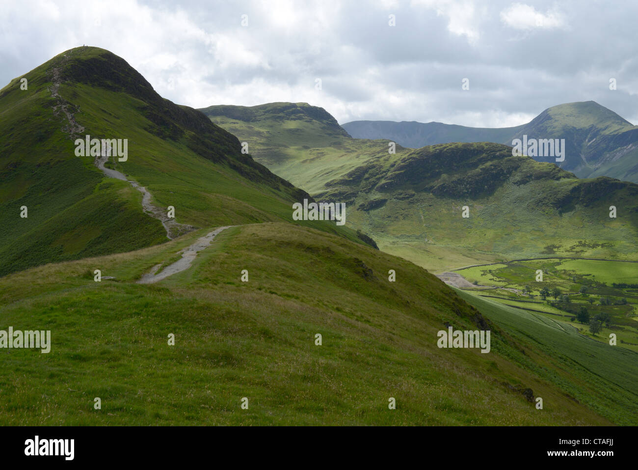 Summit of Cat Bells in Lake District National Park, Cumbria, UK Stock ...