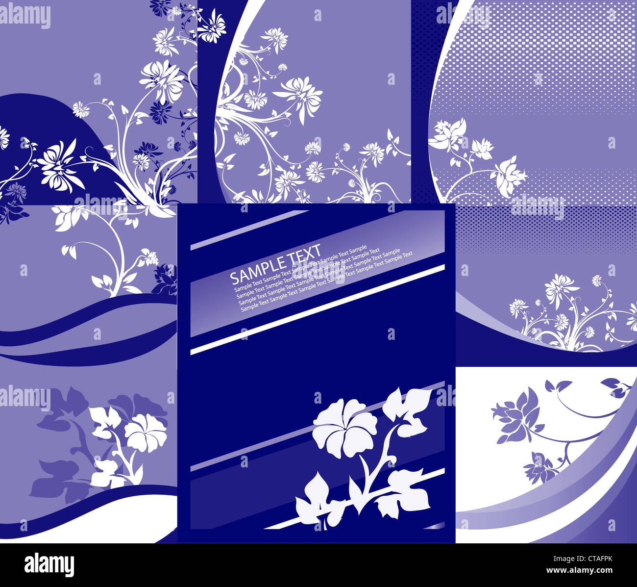 vector abstract floral backgrounds set Stock Photo - Alamy