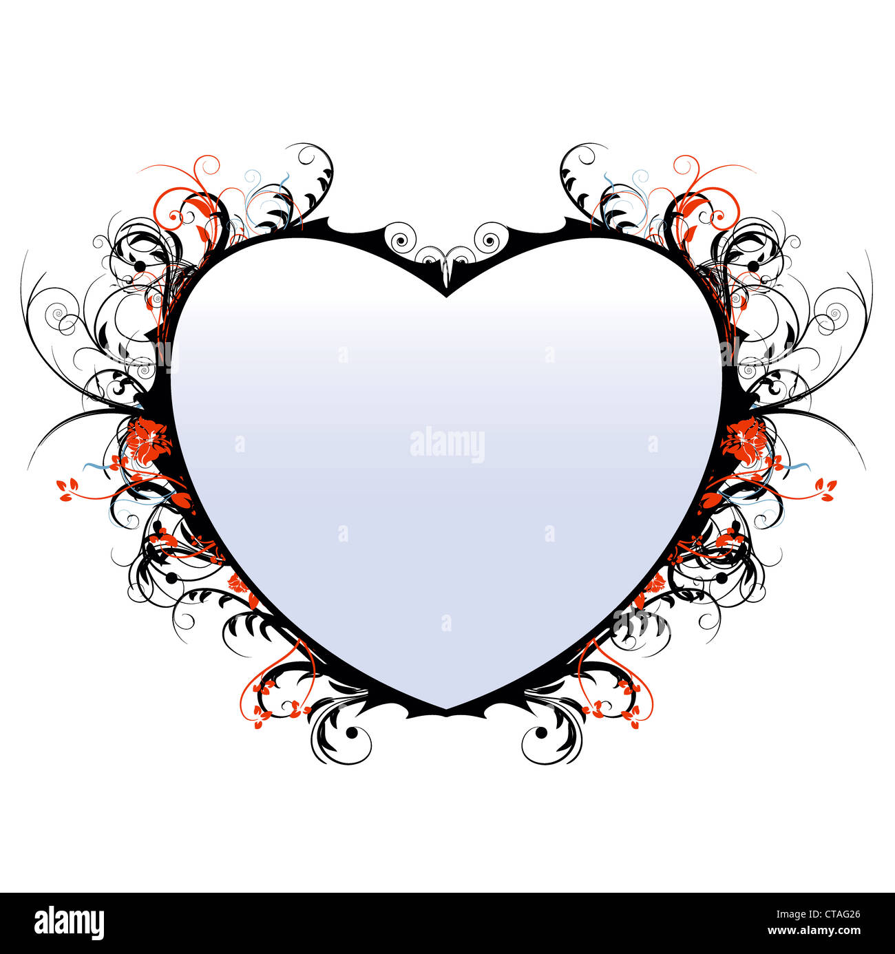 vintage floral frame vector illustration Stock Photo - Alamy