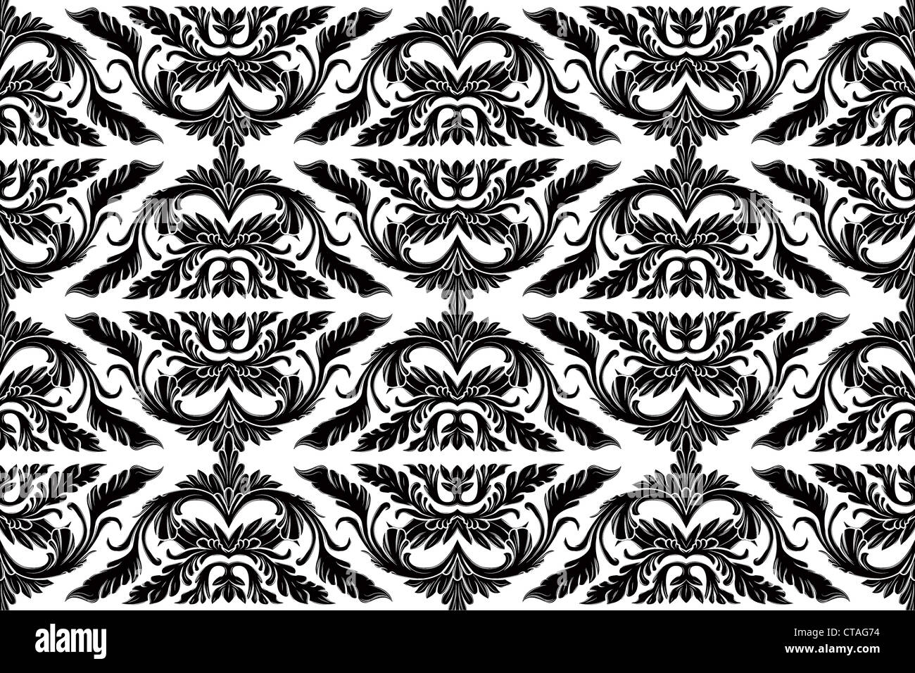 baroque seamless pattern vector illustration Stock Photo - Alamy