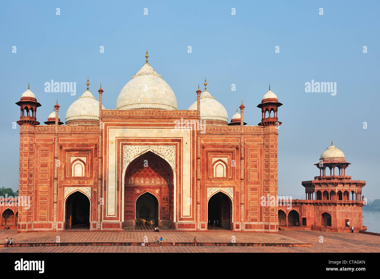 Subsidiary building, Taj Mahal, UNESCO World Heritage Site, Agra, Uttar Pradesh, India Stock Photo