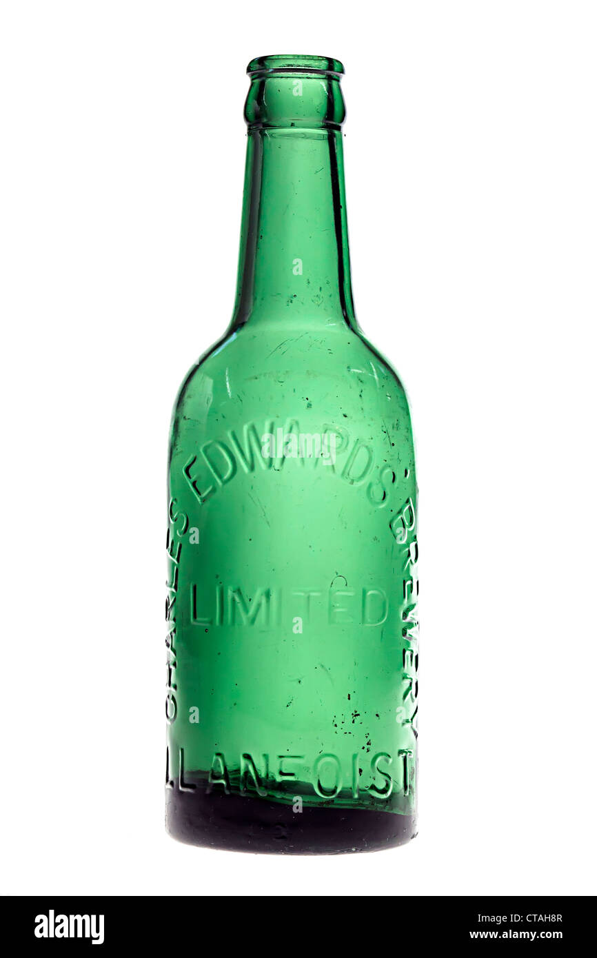 Download Antique green glass beer bottle with raised letters for ... Yellowimages Mockups