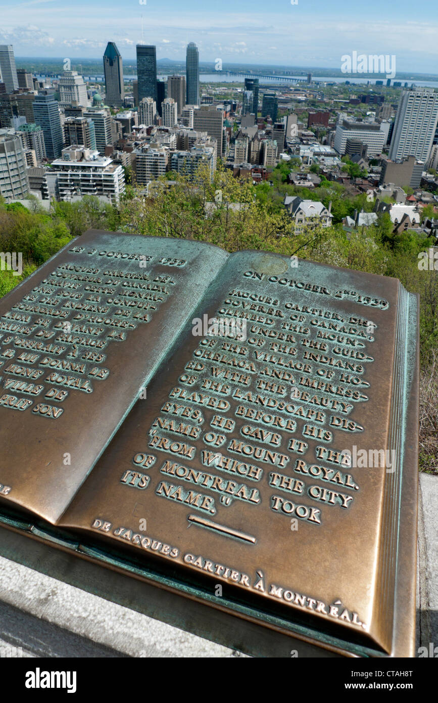 Jacques Cartier Memorial book and view 