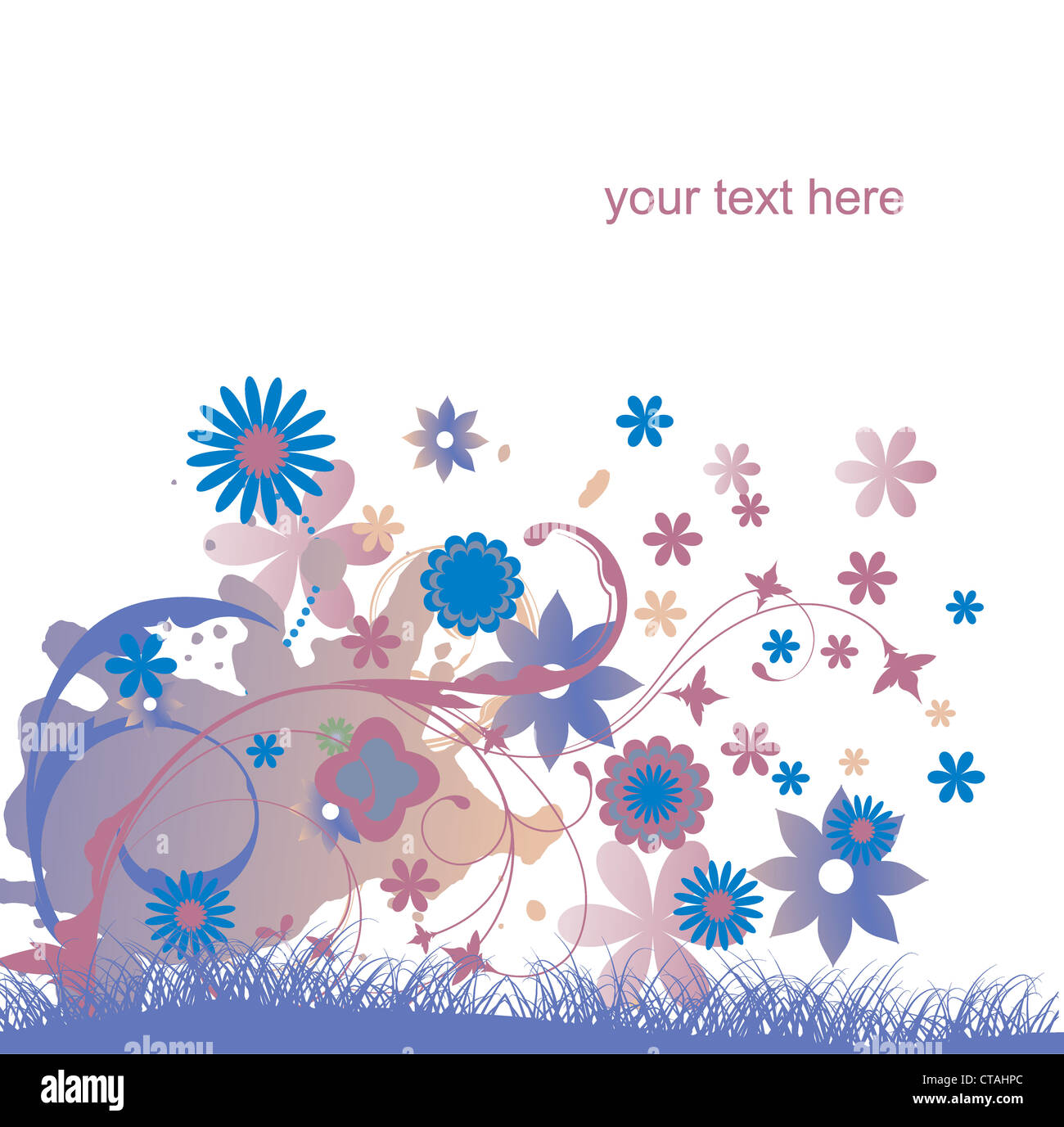 abstract floral background vector illustration Stock Photo - Alamy
