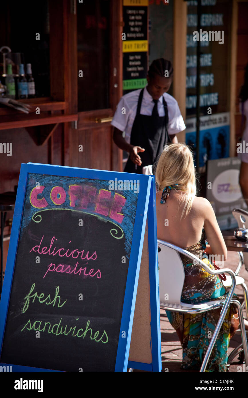 Impression at a coffee shop on Long Street, Cape Town, Western Cape, South Africa Stock Photo