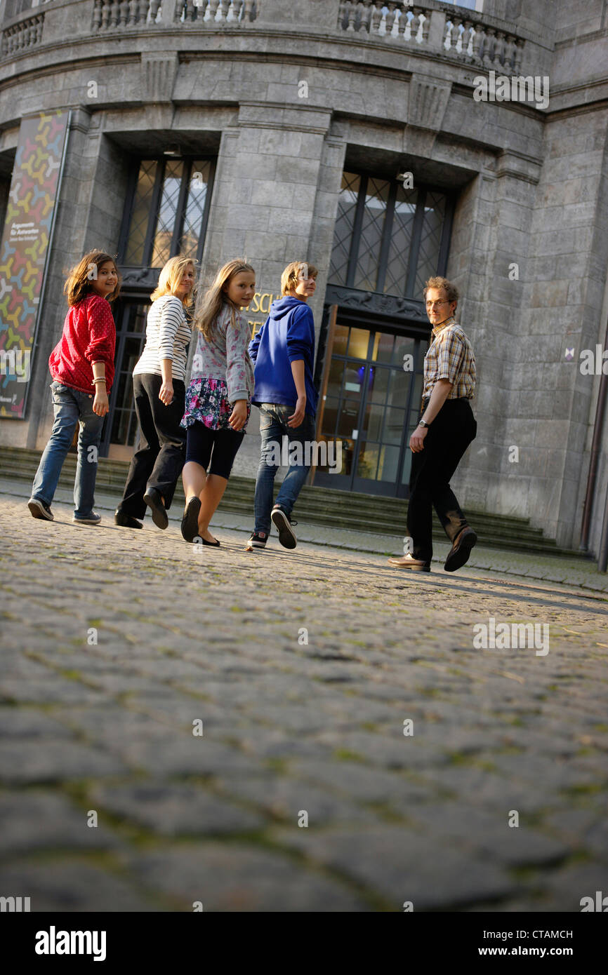 Family in the Deutsches Museum, German Museum, Munich, Bavaria, Germany Stock Photo