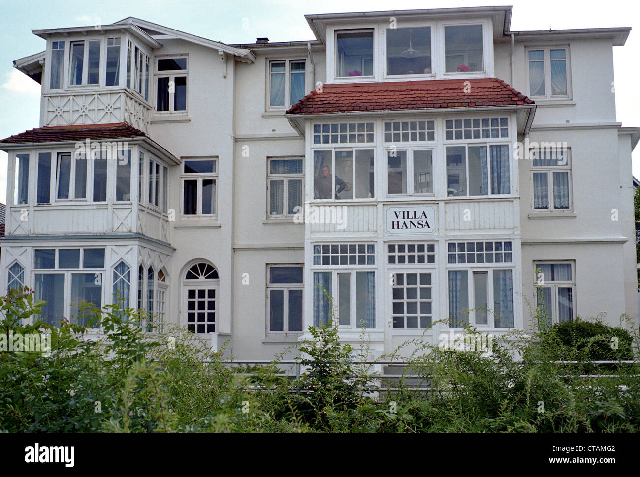 The Pension Villa Hansa in Niendorf (Schleswig-Holstein Stock Photo - Alamy