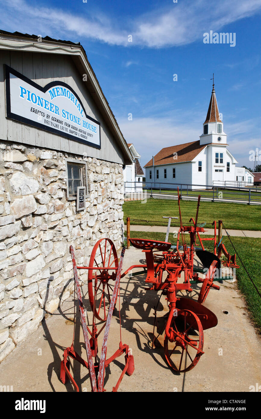Open air heritage center, Dickinson, Stark County, North Dakota, USA Stock Photo