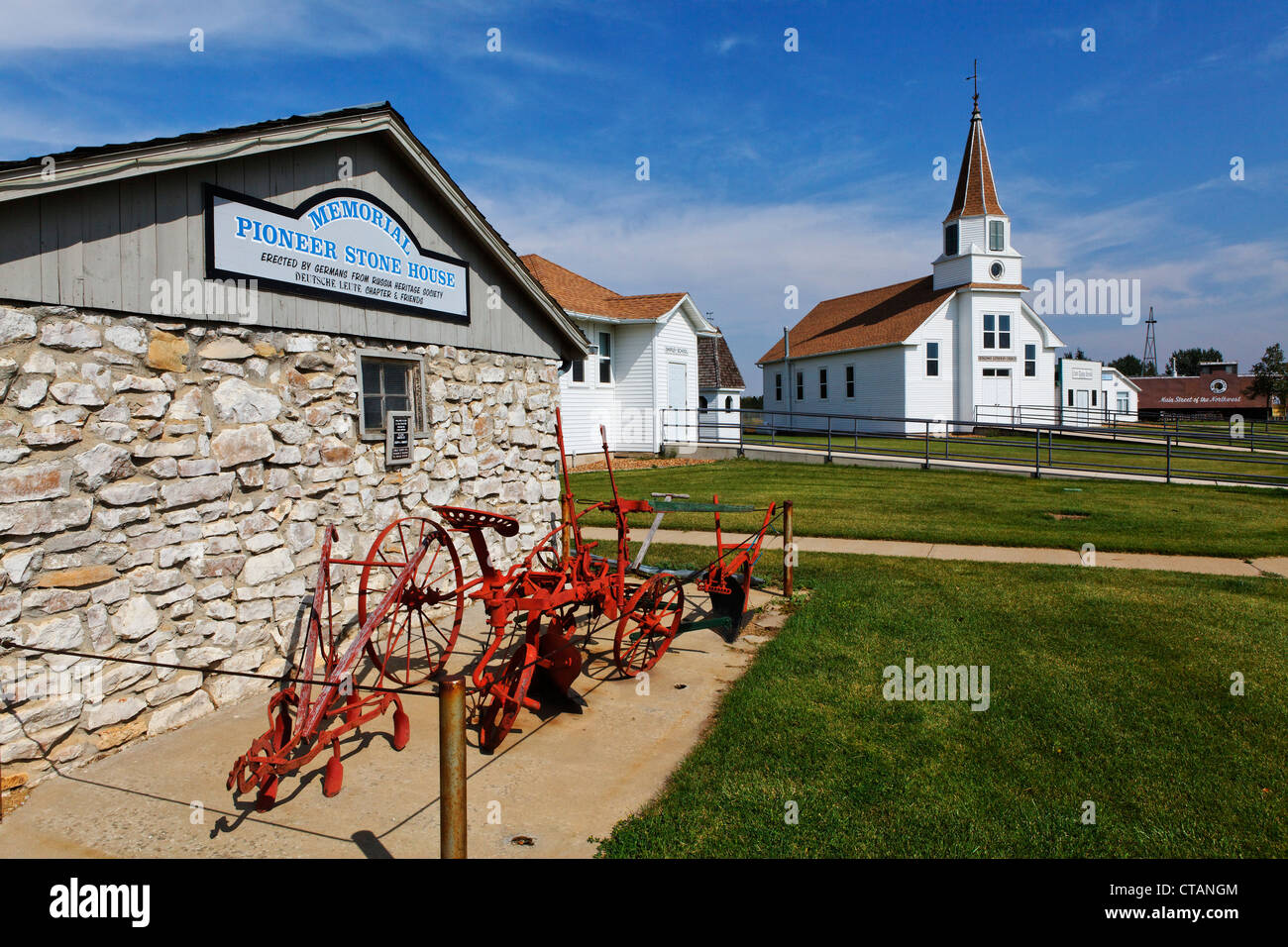 Open air heritage center, Dickinson, Stark County, North Dakota, USA Stock Photo
