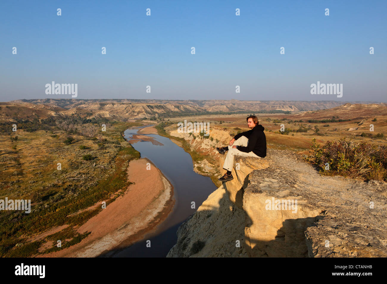 Wind Canyon Outlook, Theodore Roosevelt National Park, Medora, North Dakota, USA Stock Photo Alamy