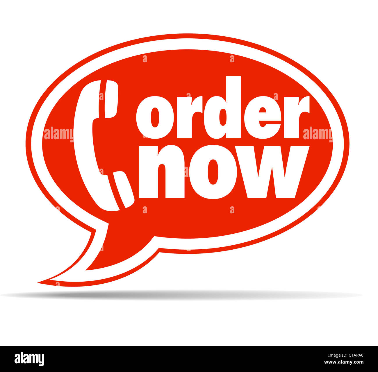 Call now, Order now speech bubbles Stock Photo - Alamy