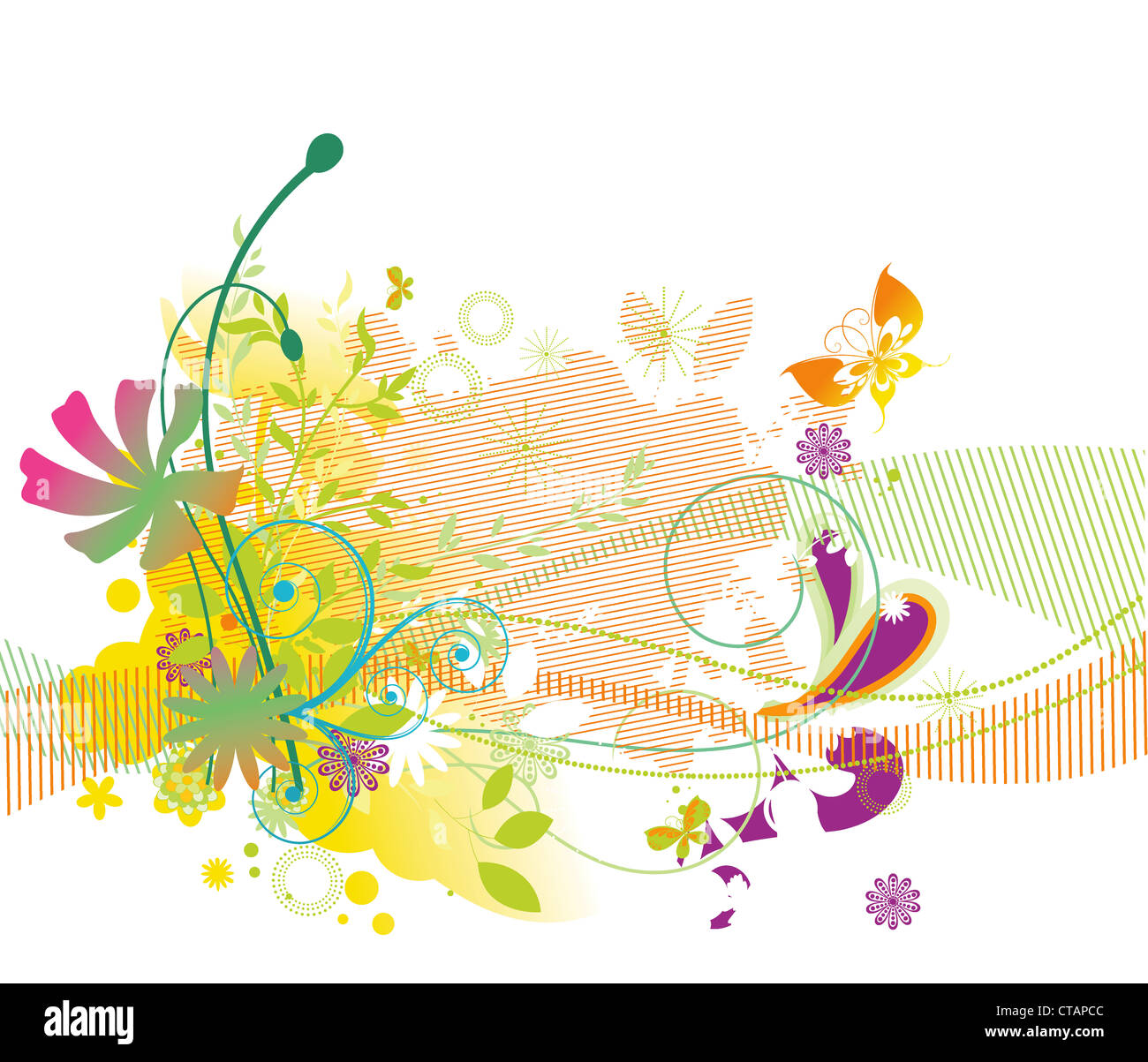 abstract floral background vector illustration Stock Photo - Alamy