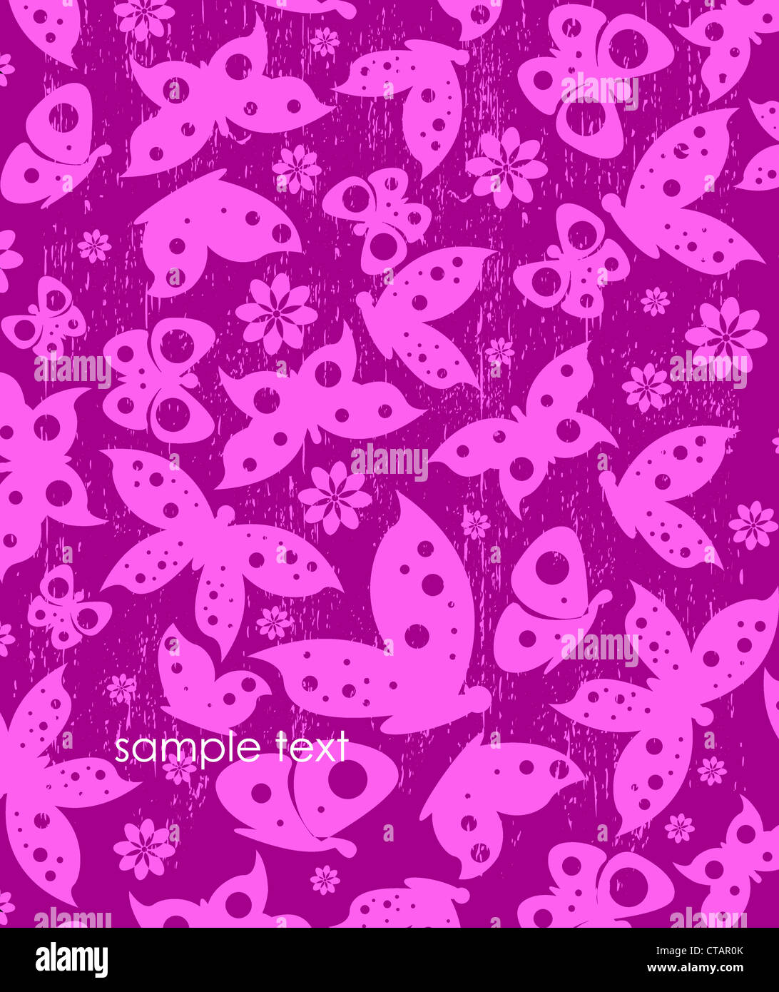butterflies with grunge background vector illustration Stock Photo - Alamy