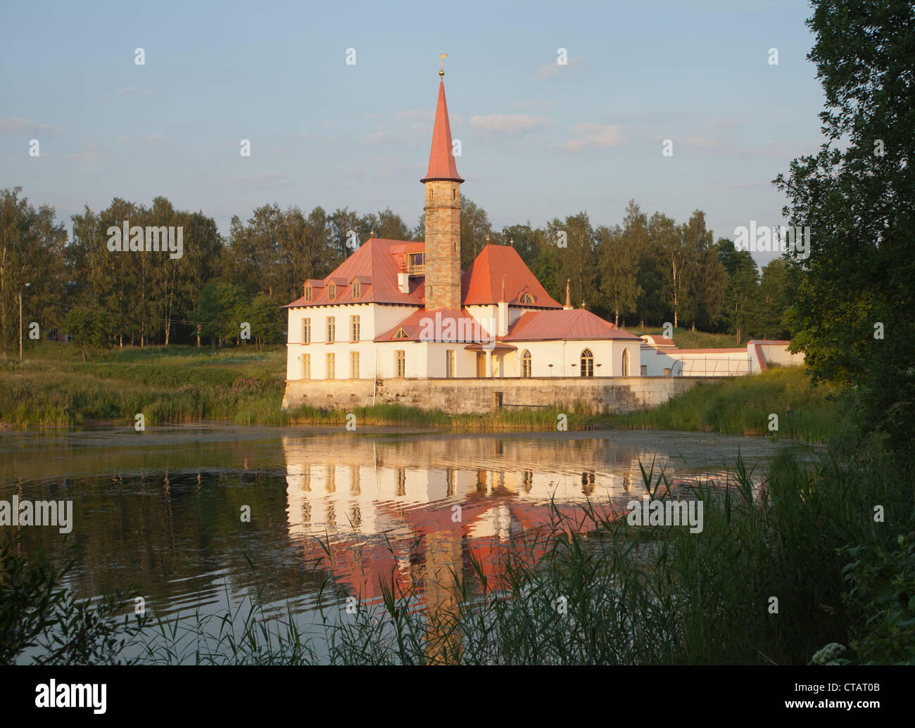 Priory Palace in Gatchina, Russia. Stock Photo