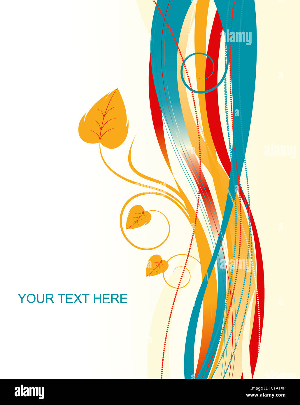 vector abstract background with floral Stock Photo - Alamy