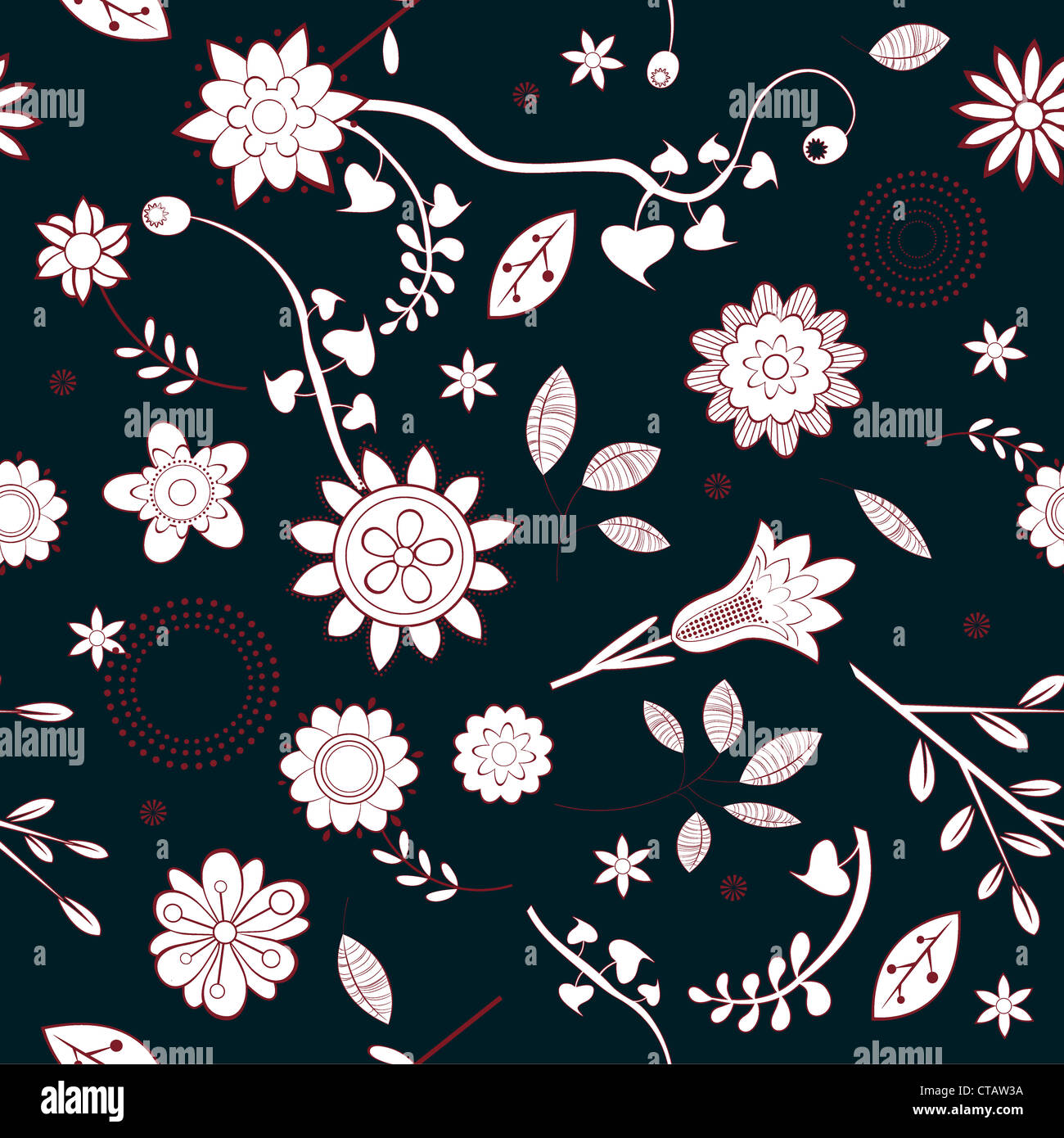 seamless floral pattern vector illustration Stock Photo - Alamy