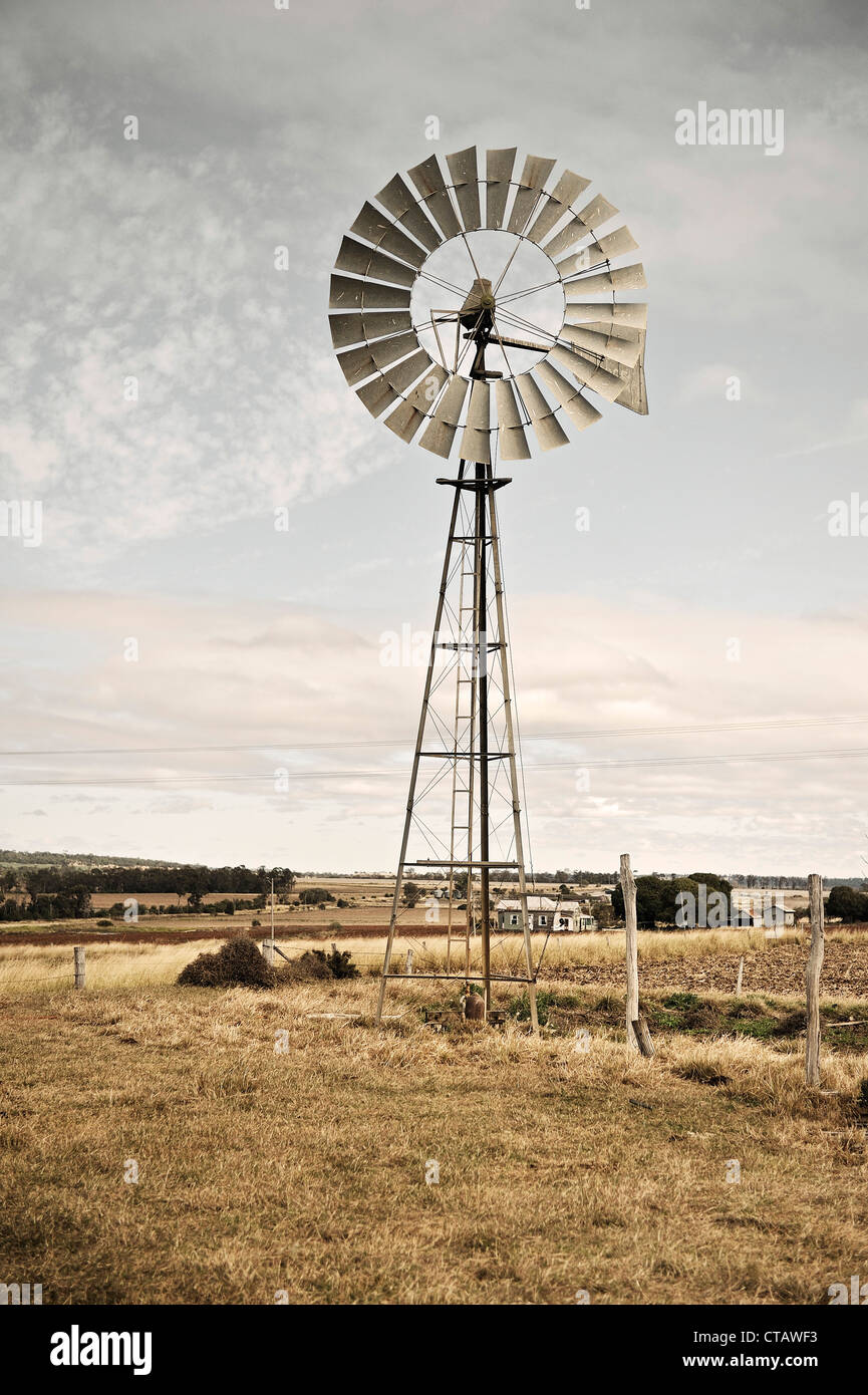 Outback windmill, around Brisbane, Queensland, Australia Stock Photo