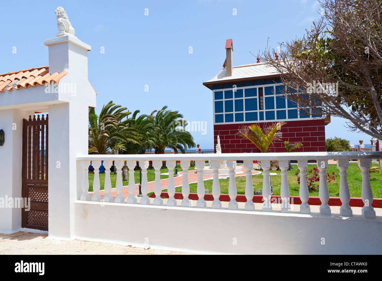 "Blue house" Arrieta, Lanzarote, Canary Islands, Spain, Europe Stock