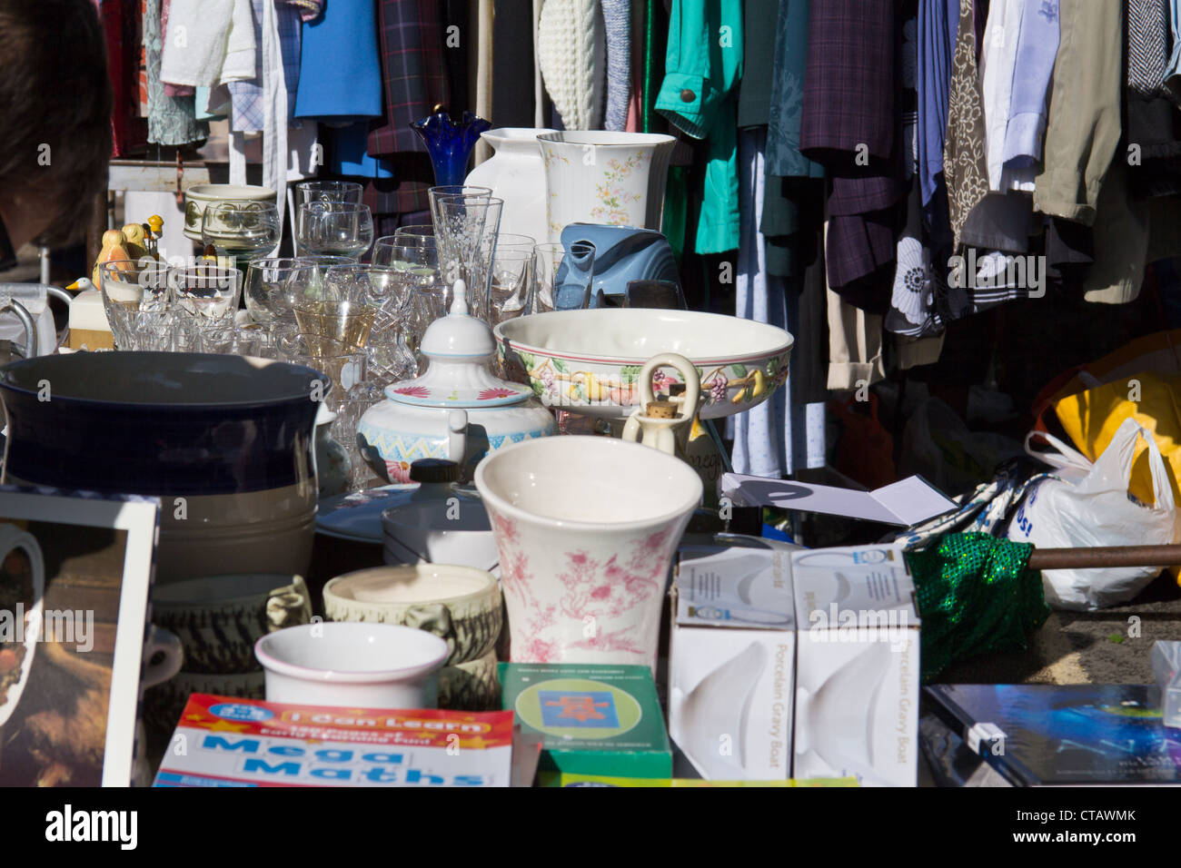 scene at East Street market by Walworth Road in South London July 2012 Stock Photo