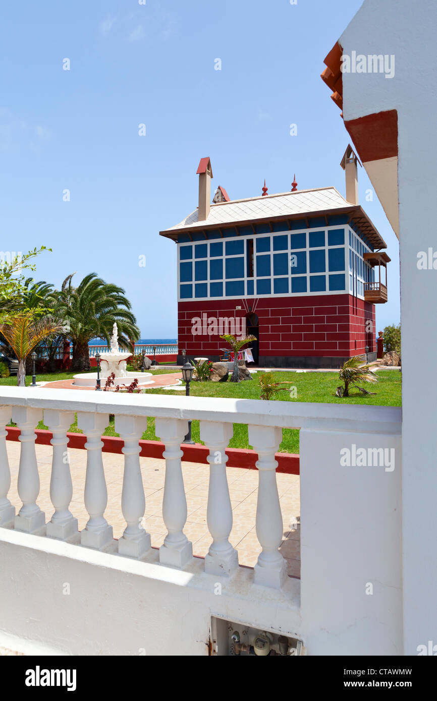 "Blue house" Arrieta, Lanzarote, Canary Islands, Spain, Europe Stock