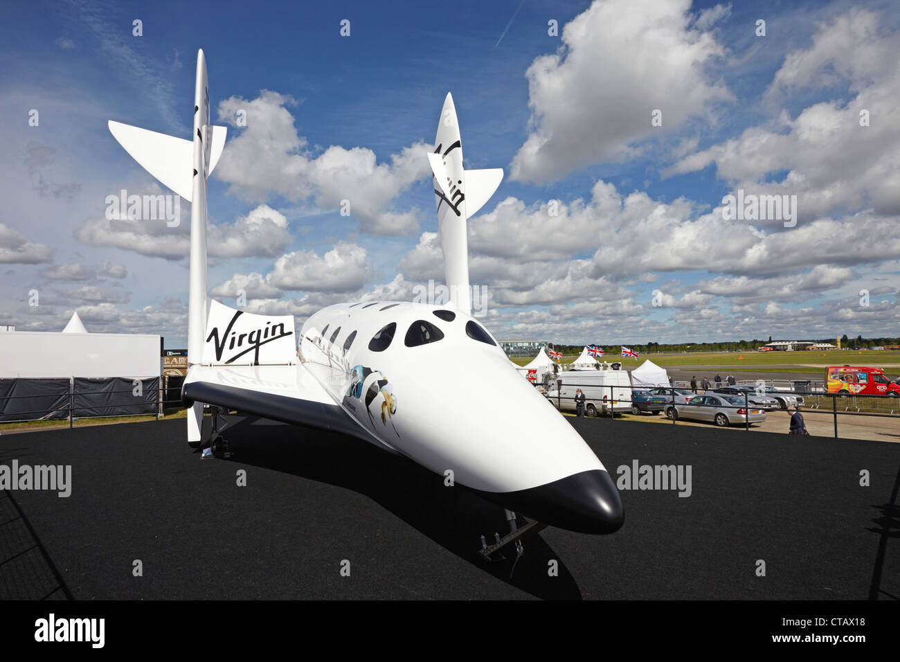 Farnborough International Airshow Virgin Galactic SpaceShipTwo Stock Photo