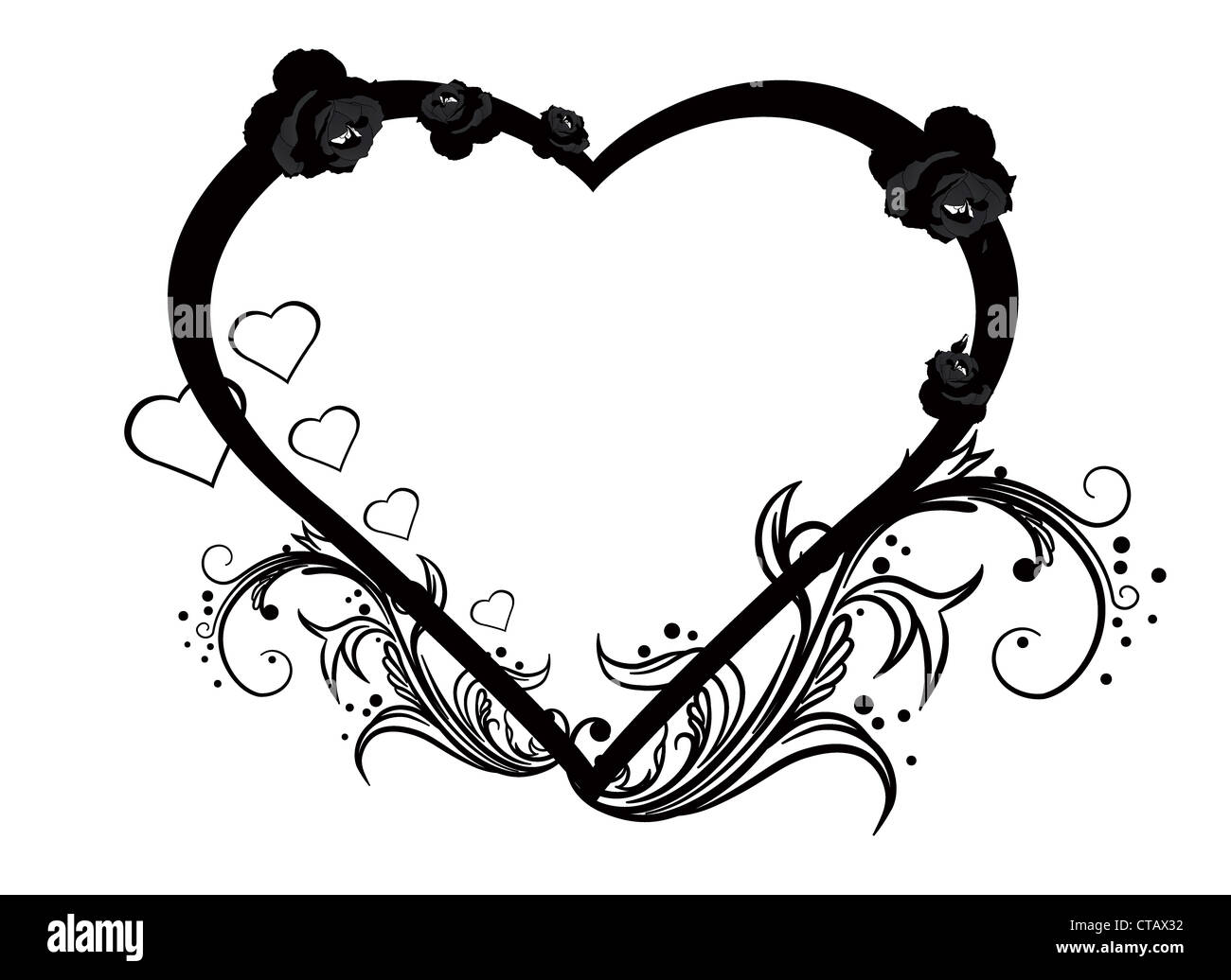 abstract floral frame vector illustration Stock Photo - Alamy