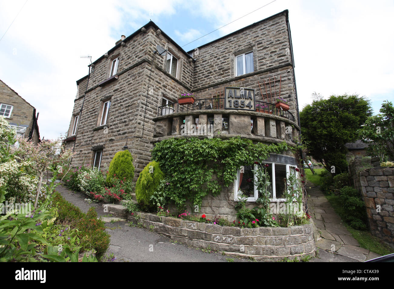 Alma House in the Peak District Village of Baslow Stock Photo Alamy