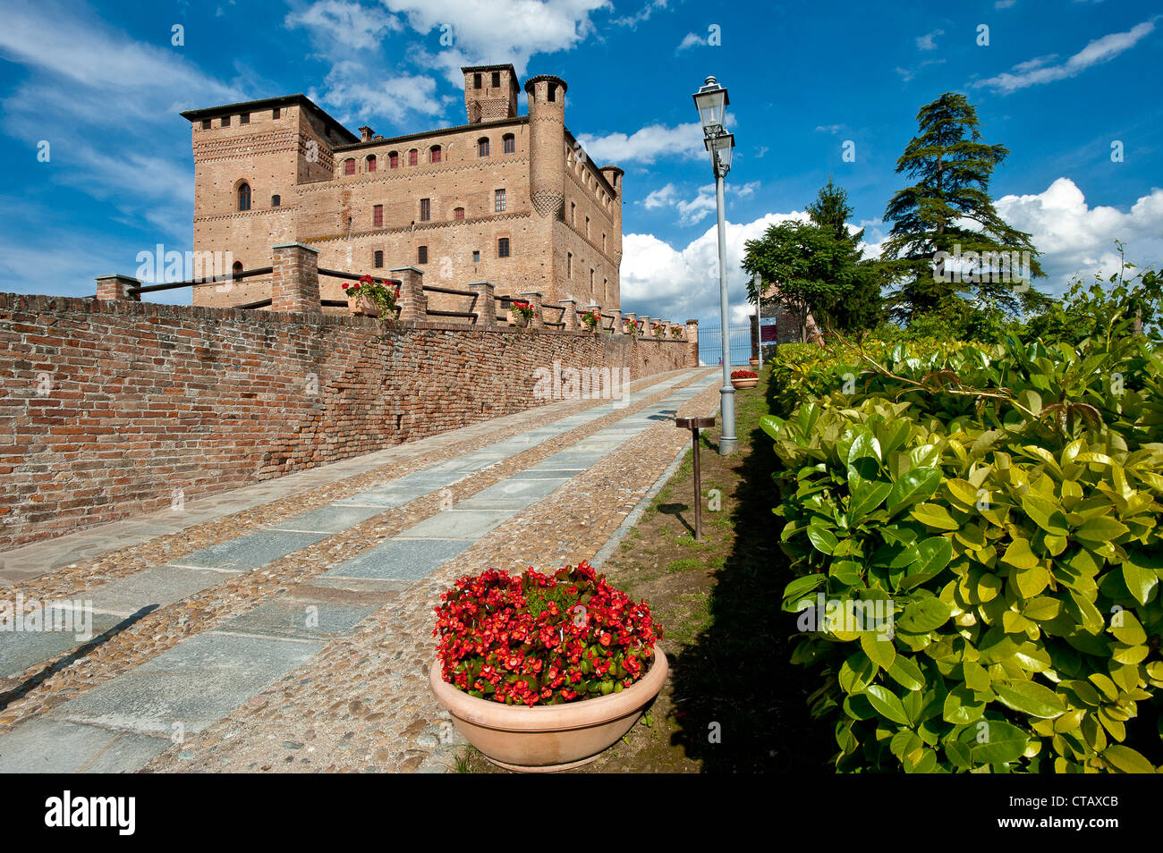 Europe Italy Piedmont Langhe Grinzane Cavour The castle Stock Photo