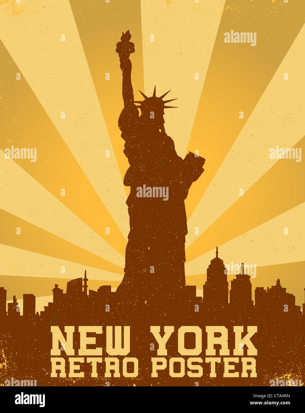 Vintage New York poster Stock Photo - Alamy