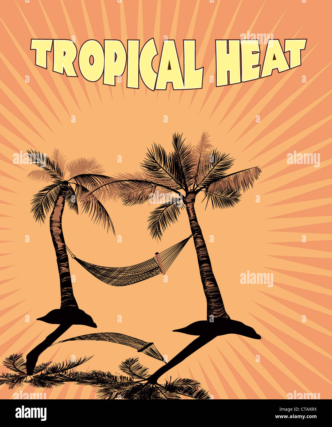 hot summer day vector illustration Stock Photo - Alamy