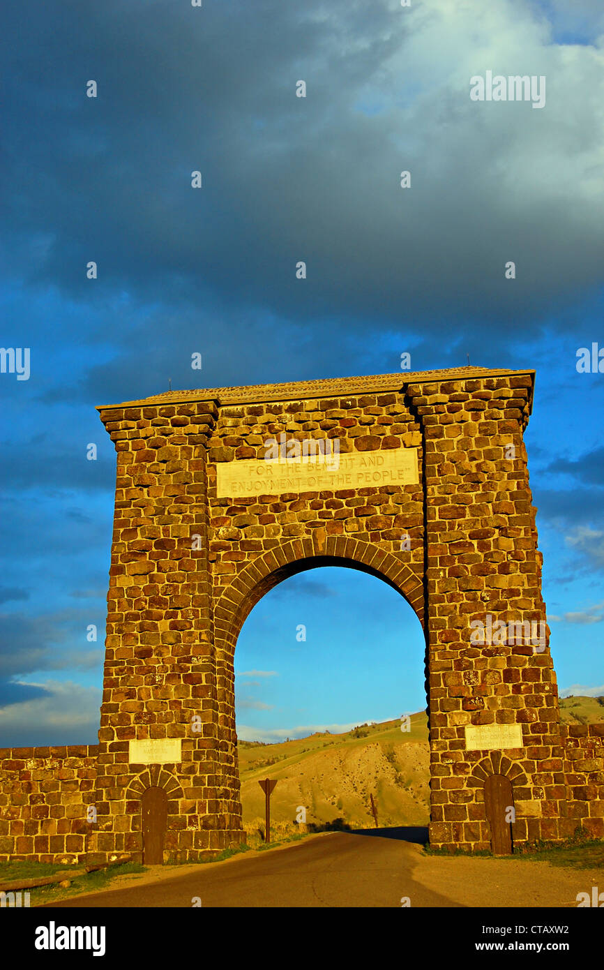 Roosevelt Arch, Gardiner, Montana Stock Photo Alamy