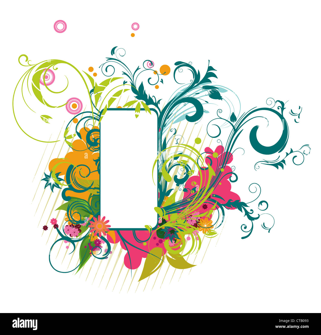 Abstract Indesign Photo Frame abstract illustration of a frame with floral Stock Photo - Alamy