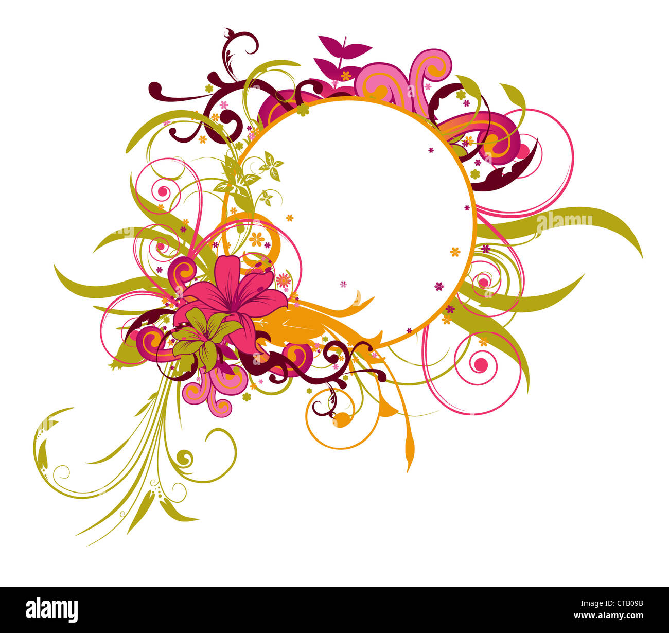 Flower Abstract Frame abstract illustration of a frame with floral Stock Photo - Alamy
