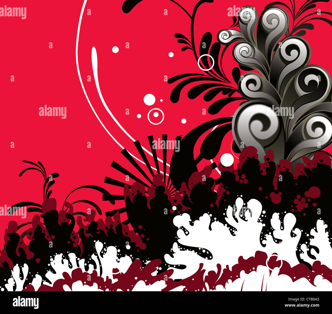 abstract floral background vector illustration Stock Photo - Alamy