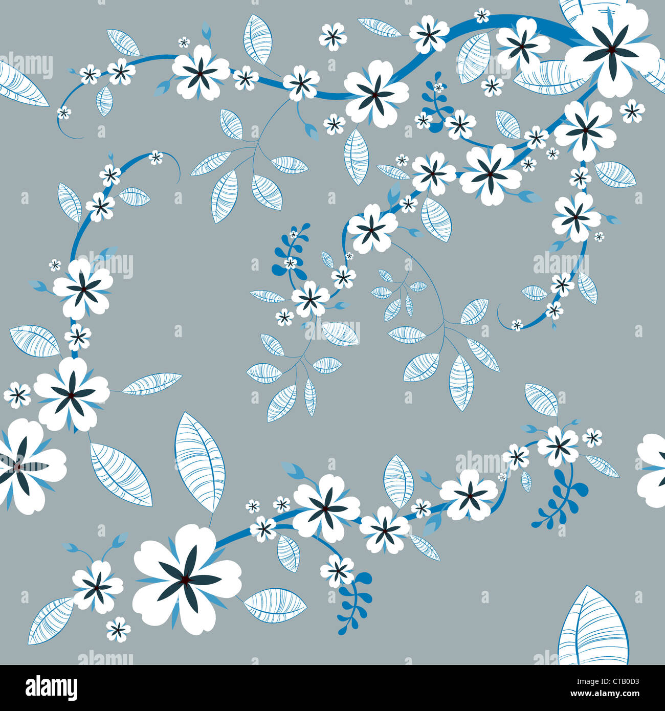seamless floral background vector illustration Stock Photo - Alamy