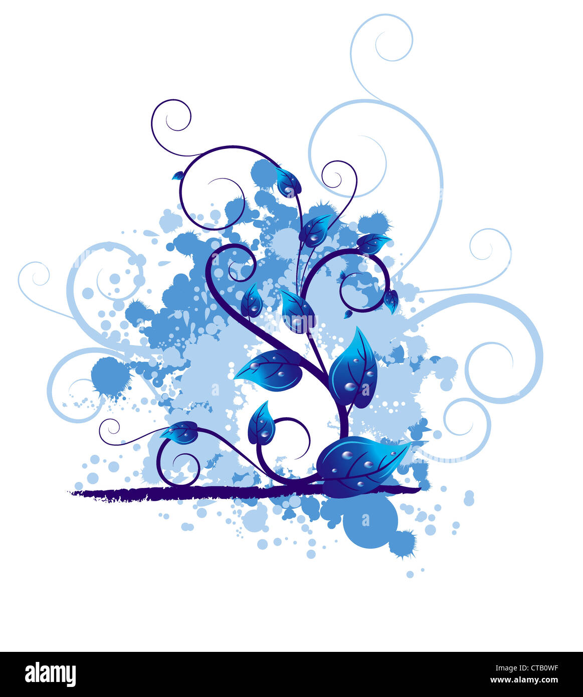 Vector Blue Floral Illustration Stock Photo Alamy Vector Blue Floral Illustration Stock Photo Alamy