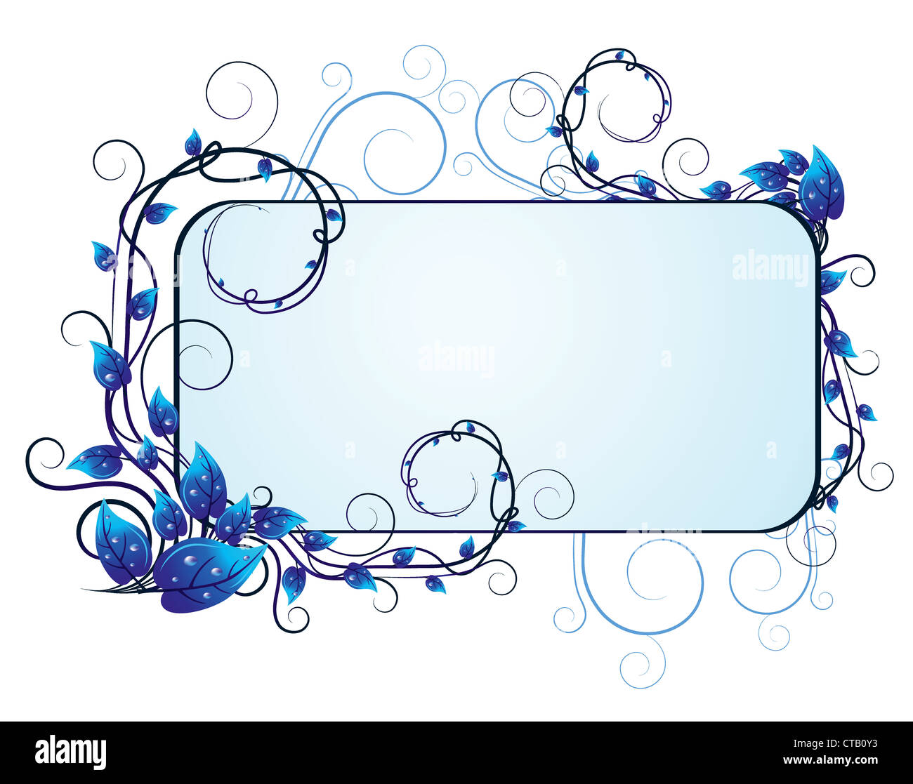 Vector Blue Floral Illustration Stock Photo Alamy Vector Blue Floral Illustration Stock Photo Alamy
