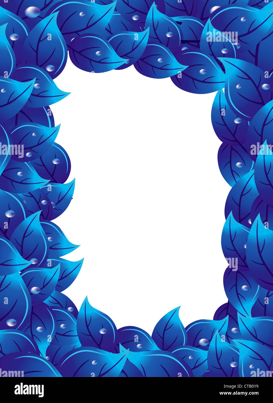 vector blue floral illustration Stock Photo - Alamy