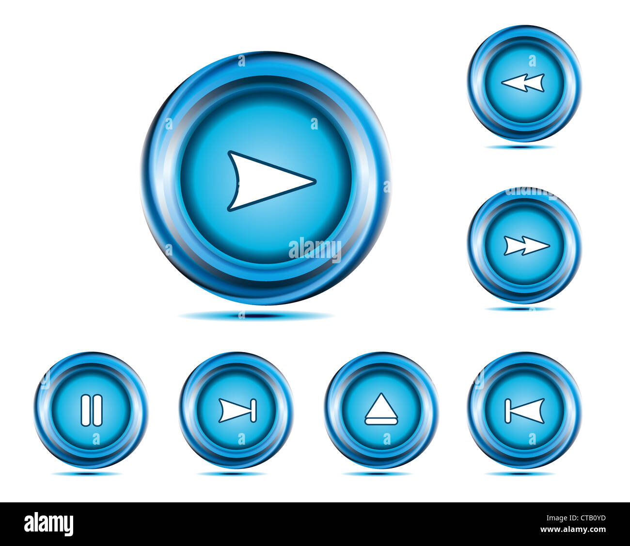 glossy buttons set vector illustration Stock Photo - Alamy