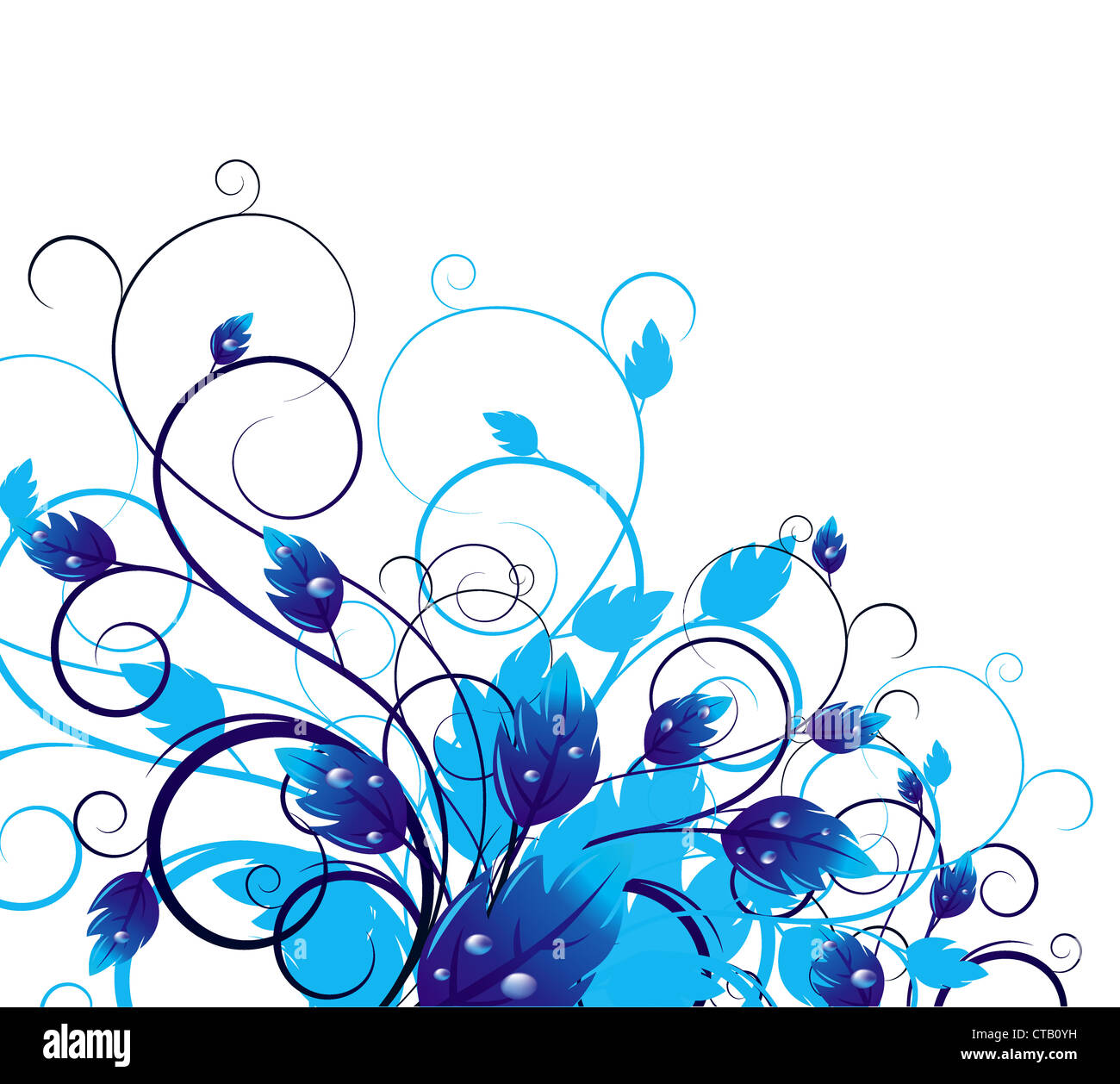 Vector Blue Floral Illustration Stock Photo Alamy Vector Blue Floral Illustration Stock Photo Alamy
