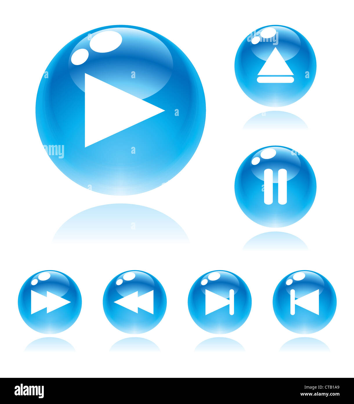 glossy buttons set vector illustration Stock Photo - Alamy