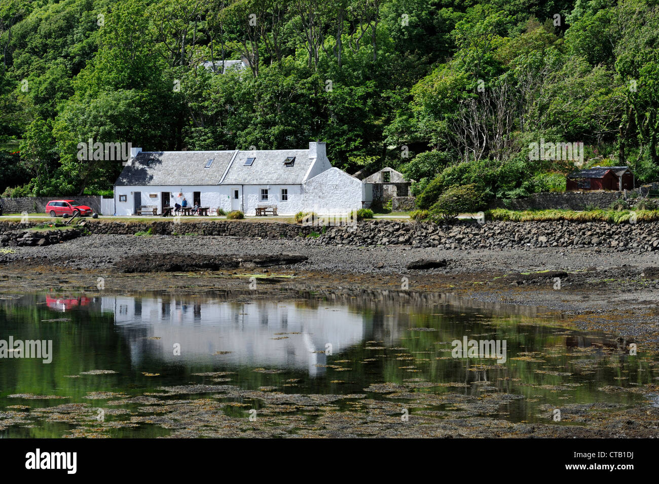 Cafe on the isle of Canna, Inner Hebrides islands, Scotland Stock Photo