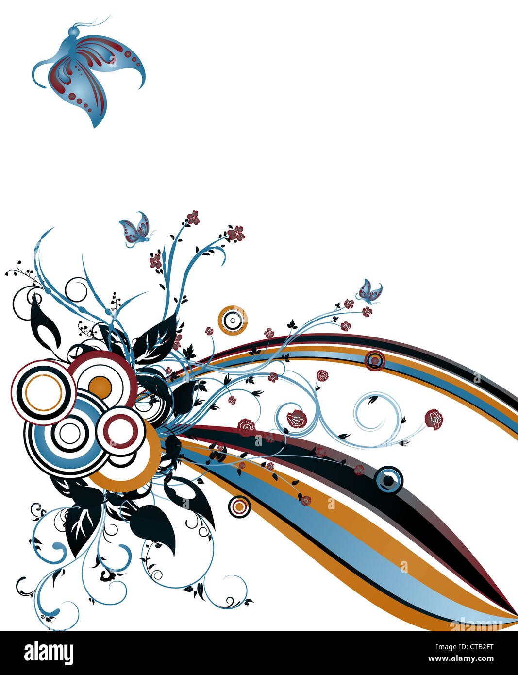 abstract floral background vector illustration Stock Photo - Alamy