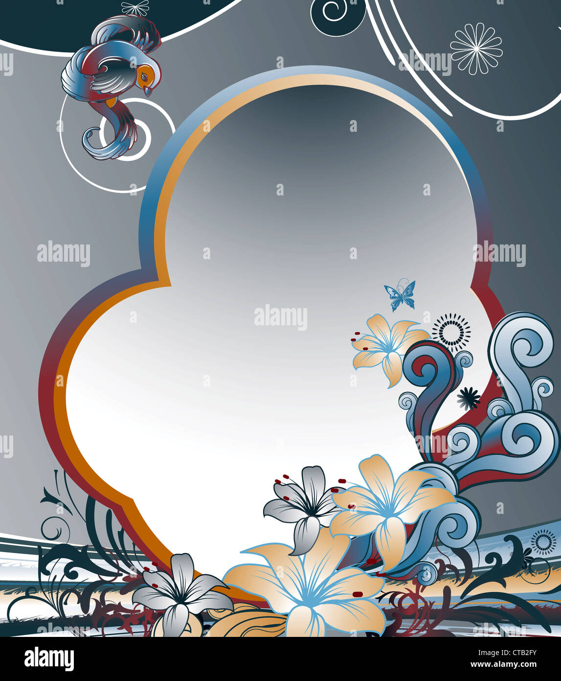 abstract floral background vector illustration Stock Photo - Alamy
