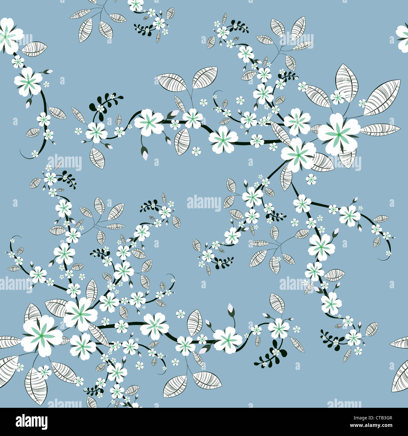 seamless floral background vector illustration Stock Photo - Alamy
