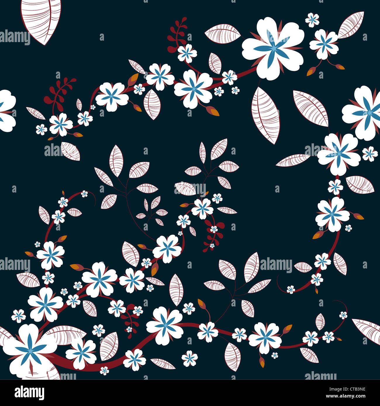 seamless floral background vector illustration Stock Photo - Alamy