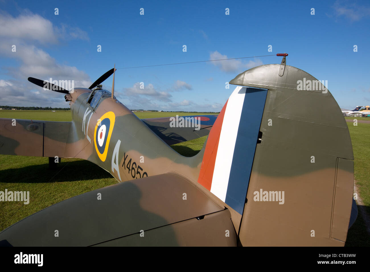 Mk1 Spitfire at the Imperial War Museums Duxford,Cambridgeshire. Stock Photo