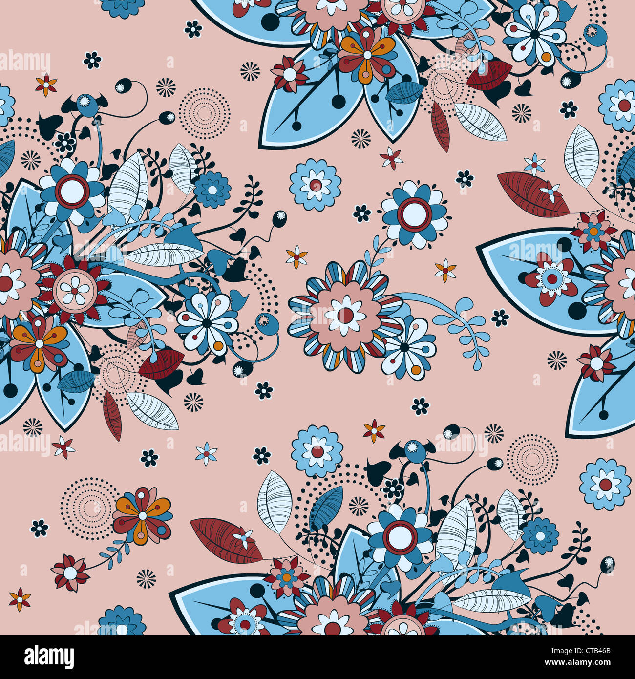 seamless floral background vector illustration Stock Photo - Alamy